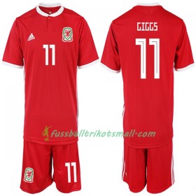 Fußballtrikots Wales Giggi 11 Kinder 2018-2019 Kurzarm Heimtrikotsatz kaufen